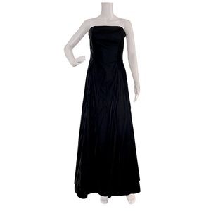 Scott McClintock Sleeveless Black Velvet Gown Formal Maxi Dress Women Size M